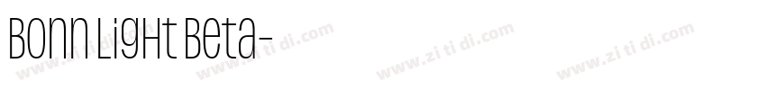 Bonn Light Beta字体转换